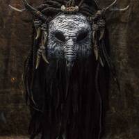 Horned Owl Skull Mask | Fantasy LARP Costume | Shaman Headdress with Bone Accessories | Tribal Festi