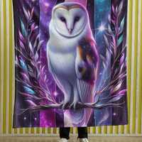 Galaxy Owl Velveteen Plush Blankets – 10 Different Unique Designs!