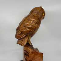 Great Horned Owl — 1/3 scale carved in Butternut