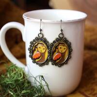 Dark Owl Earrings | Dangle Earrings | Cottage Core Accessory