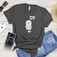 Whom Owl T-Shirt: Funny Grammar Pun Gift