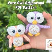 Crochet Owl Pattern, Easy Owl Bird Animal Amigurumi, Beginner, Baby Owl Crochet Pattern, Amigurumi O