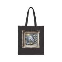 Victorian Snowy Owl Cotton Canvas Tote Bag bird watcher lover nature outdoor