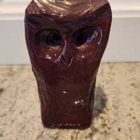 Primitive Clay Pottery  Owl Figurine