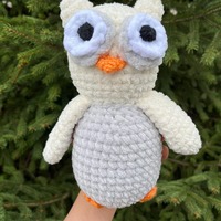 Crochet Large Owl, Baby and Toddler Safe, Cute Amigurumi Plushie~ [Finished Product]