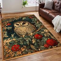 Owl Rug, Owl Pattern Rug, Animal Rug, Owl Decor Carpet, Christmas Rug, Owl Area Rug, Owl Themed Rug,