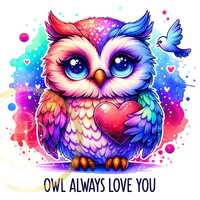 Owl Always Love You PNG, Valentine Pun Clipart, Owl Design, Sublimation Design, T-Shirt Design, Card