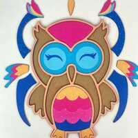 Puzzle for kids, Owl Figure puzzle game, Learning toy for kids, Montessori style wooden jigsaw puzzl