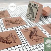 Egyptian Owl: personalised rubber stamp (3x4 cm)