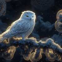 Snowy Fractal Owl Cross Stitch Pattern. Instant PDF Download. 52,500 Stitches.