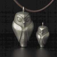 Metal Casted Wisdom Owl Necklace