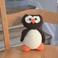 Stuffed Owl, Handmade, Crochet