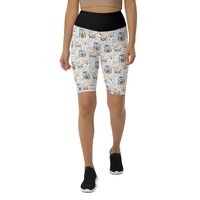 Owls Bird Printed Biker Shorts, Owls Lovers Gift For Her, Casual Gym Workout Shorts, Comfy Running S