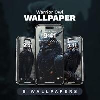 Owl Digital Art Wallpaper Set | 8 High-Resolution Phone Backgrounds | Wildlife-Inspired Mobile Art