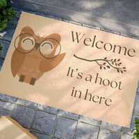 Eco-Friendly Doormat | Welcome Owl Design -It's a Hoot in Here | Housewarming Gift | Outdoor Non