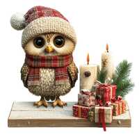 Christmas Owl Clipart: Festive Holiday Designs (PNG, JPG)