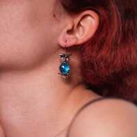 Dangle & Drop Murano Glass Earrings, Owl Shape Earrings