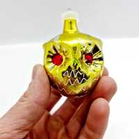 Russian Vintage Christmas Owl - Soviet vintage glass owl ornament made in USSR in 1970s