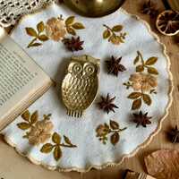 Cendrier zoomorphe en laiton - Hibou / Chouette