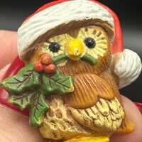 Vintage Hallmark Christmas owl pin