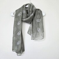 Gray Owl Scarf