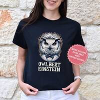 Funny Physicist Owl Shirt, Owl Lover T-Shirt, Science Teacher Gift For Bird Watcher, Birding Scienti