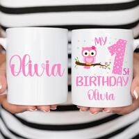Custom Owl Mug, Personalized Owl mug, Birthday Mug, Owl Lover Gift, Cute Owl gift, Owl mug,ceramic o