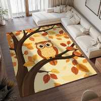 Fall decor rug, Dorm area rug, Owl print rug, Seasonal rug, Hallway rug, Dining room rug, Non slip b