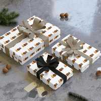 Christmas Owl Gift Wrapping Paper