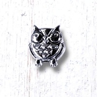 20 metal owl spacer beads, tiny bird beads for bracelets, animal shaped alloy beads, antique silver 