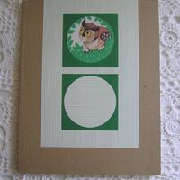 Disney Friend Owl Bambi Vintage Illustration, Blank Unlined Kraft Notebook, Back to School, Children