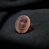 Owl Venetian Intaglio Silver Ring: A Timeless Antique-Inspired Christmas Gift For Her