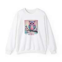 Colorful Owl Crewneck Sweatshirt - Cozy, Artistic Design for Nature Lovers, Gift for Birthdays, Fall