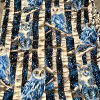 Winter Owl tied blanket