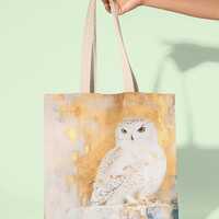 Snowy Owl Tote Bag Bird Bag Birder Bag Binocular Bag Bird Watcher Accessory Bird Gift Bird Lover Gif