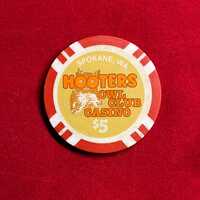 Vintage Hooters Owl Club Casino Spokane Five Dollar Chip