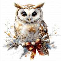 Christmas Owl Clipart | 10 High Quality JPGs | Digital Download | Scrapbooking | Watercolor Clipart