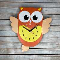 Adorable Owl Pendulum Clock for Kids Room Decor - Unique Wall Clock for Baby Gift or Grandparents Gi