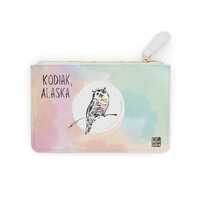 Owl Kodiak Alaska Mini Clutch Bag/ coin purse/ card case