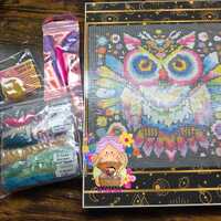Owl Bead Art Kit: Wisdom Wonder Board, Diamond Painting Alternative
