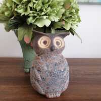 Adorable Pottery Owl Vase #1 - 5 1/8"