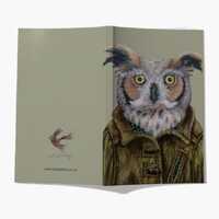 Cosy Owl A5 Notebook: Kate Cadbury Illustration, 80 Lined Pages