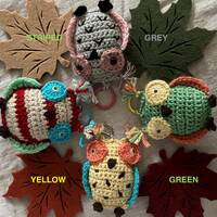 Crochet Keychain Owl, Keychain for Backpack and Bag, Crochet Keychain, Handmade Keychain, Fun and Cu