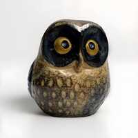Vintage Otagiri Stoneware Owl Figurine 4”x 3” X 3”