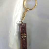 Rose gold owl keychain