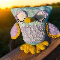 Crocheted Colorful Owl