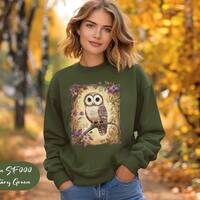 Womens Owl Sweatshirt,Owl Lover Gift,Bird Lover Sweater,Nature Lover Sweater,Bird Watcher Gift,Owl G