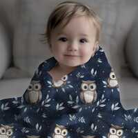 Cute Owl Nursery Theme, Adorable Owl Theme, Baby Blanket, Kids' Blanket, Nursery Decor, Baby Sho