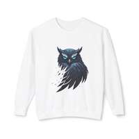 Mystical Owl Sweatshirt, Unisex Crewneck, Lightweight Casual Wear, Gift for Owl Lovers, Nature Enthu