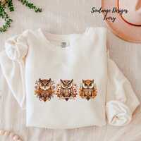 Cute Owl Sweatshirt, Owl Sweatshirt Bird Sweatshirt, Owl Sweater Owl Lover Gift Owl Pullover Nature 